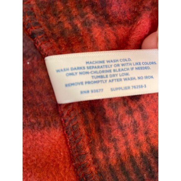 Arizona Jean Co. Red Plaid Fleece Shacket Shirt Jacket Size 2X Large - Picture 6 of 8